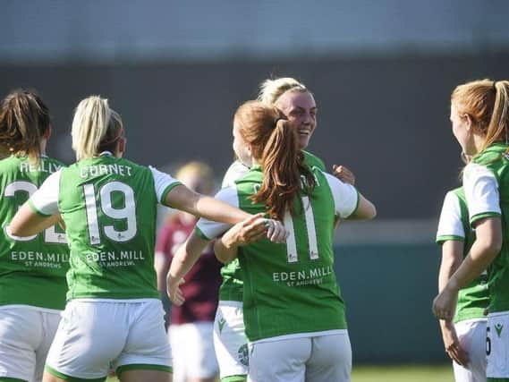 Hibs Ladies defeated Hearts Women 7-1 in the previous round
