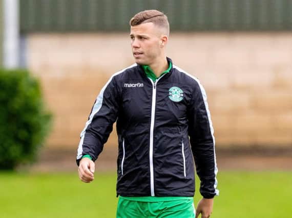 Florian Kamberi is now likely to stay at Hibs beyond the transfer window. Pic: SNS