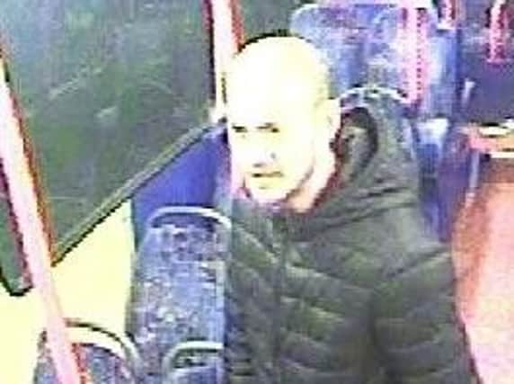 Police want to trace this man in relation to an assault aboard a Lothian Bus.