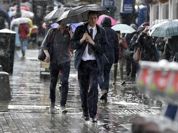 Heavy rain is set to hit Edinburgh today