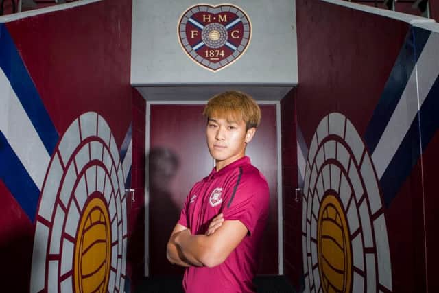 Ryotaro Meshino could play for Hearts against Hamilton. Picture: SNS