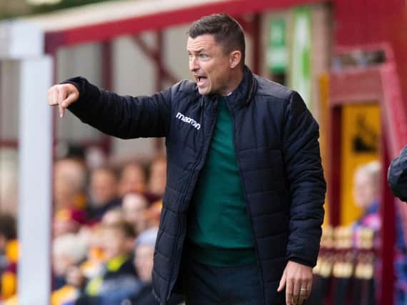 Paul Heckingbottom came under fire from Hibs fans at Fir Park.