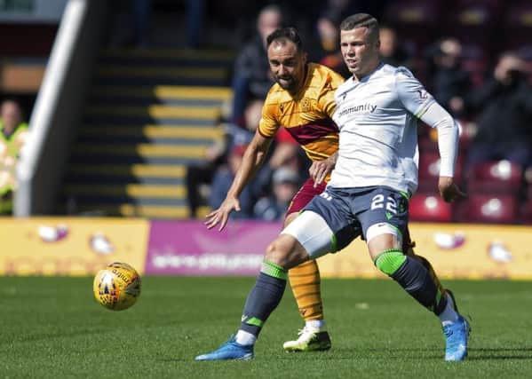 Florian Kamberi is Hibs' most prized asset in attack. Pic: SNS