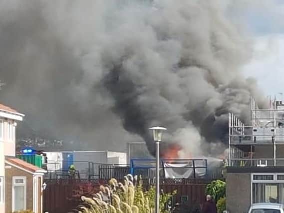 A spokesman for Scottish Fire and Rescue Service confirmed the fire had broken out in two industrial skips next to the schools fence.