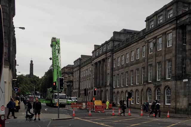 Preparations for filming were spotted getting underway on Waterloo Place this morning.