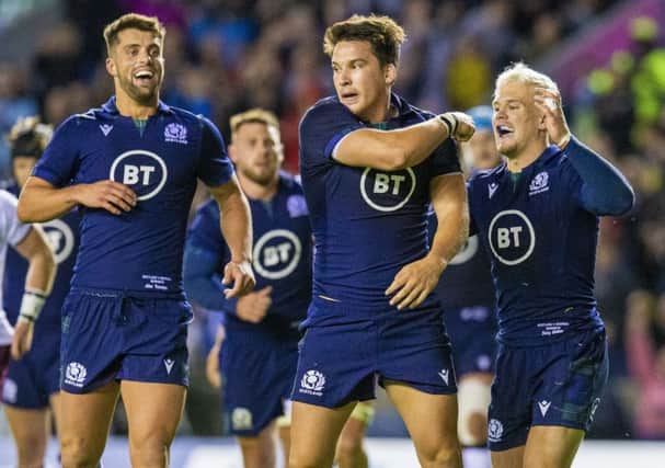 Sam Johnson scored Scotland's third try after 49 minutes