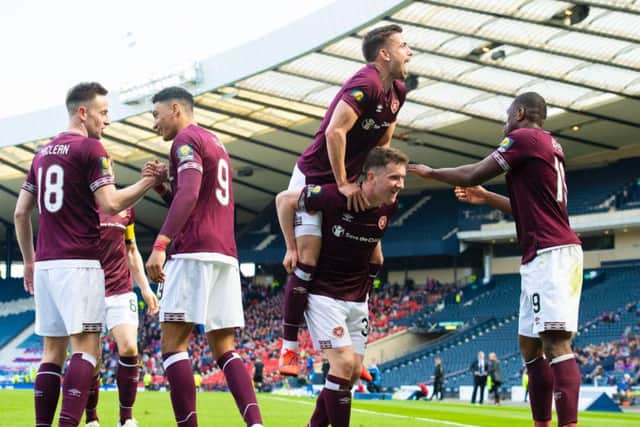 Olly Lee was one of three ex-Hearts stars off the mark for their club at the weekend. Picture: SNS