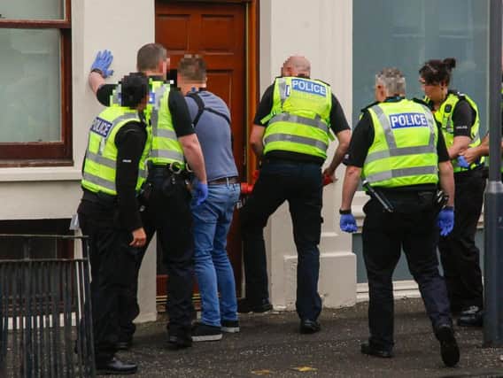 A police raid was carried out on Tuesday at an address in Bruntsfield. Picture: JPIMedia