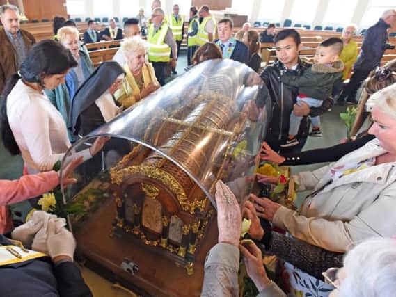 The relics will be on view at St Mary's on Saturday. Pic: Paul McSherry
