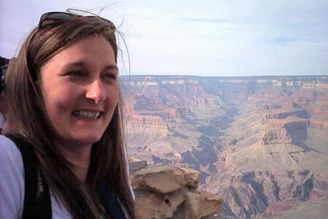 Suzanne Pilley visiting thye Grand Canyon in the USA