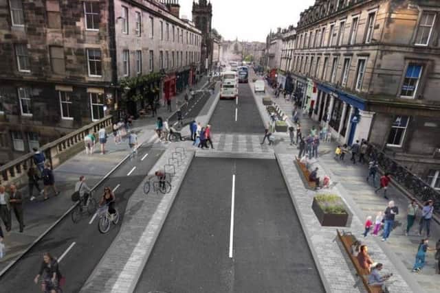 George IV Bridge - the plans aim to create more room for cyclists and pedestrians.