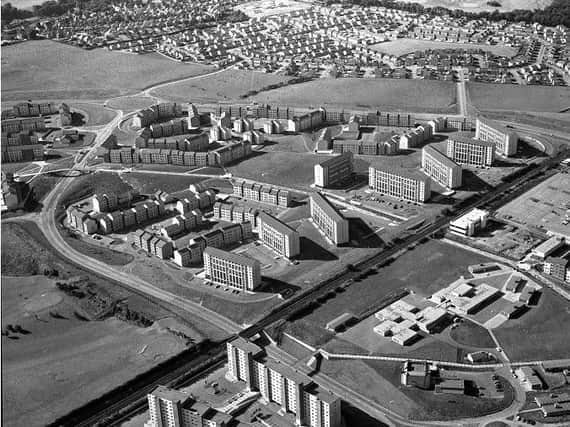 An aerial view of Wester Hailes in the 70s.