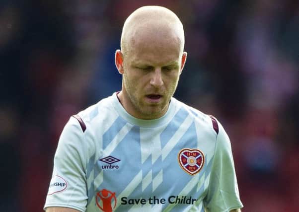 04/08/19 LADBROKES PREMIERSHIP
ABERDEEN v HEARTS (3-2)
PITTODRIE - ABERDEEN
Hearts' Steven Naismith looking dejected at full-time.