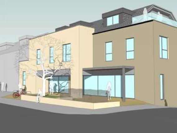 Approved proposals for flats and shops at Craiglockhart