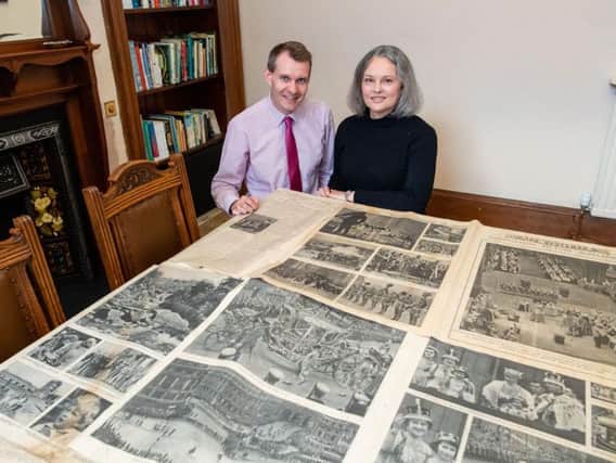Ben Jones and Liesbeth Tip who found a old copy of The Scotsman under there flooring as well as murals left on the walls by previous builders