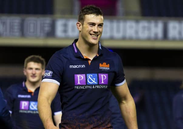 Edinburgh Rugby's Callum Hunter-Hill will spend the season at Saracens. Pic: SNS