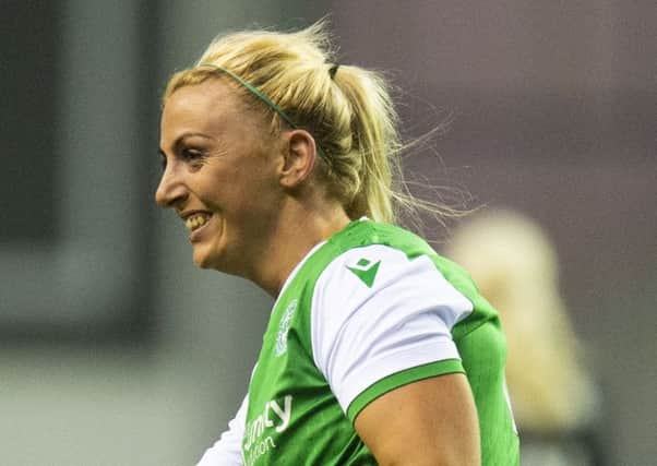 Siobhan Hunter struck twice for Hibs, taking her tally to eight in the past four games