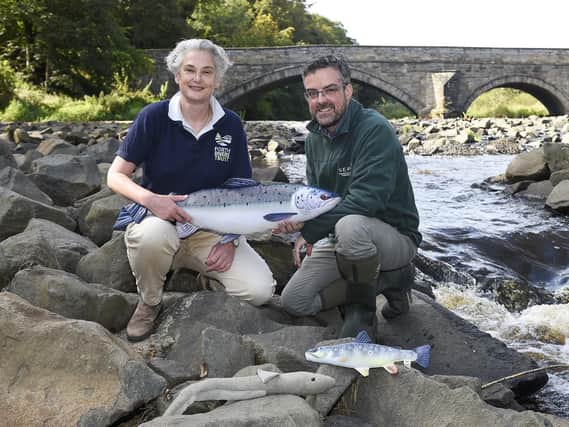 Director of the Forth Rivers Trust, Alison Baker, with SEPA head of water, David Harley.