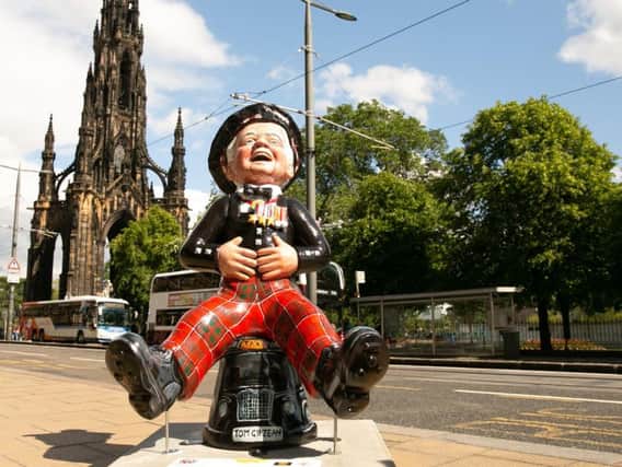 The Tom Gilzean statue raised the most money, selling for 13,000