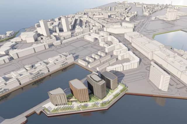 Four blocks of flats will be built at Leith Waterfront if planning permission is granted