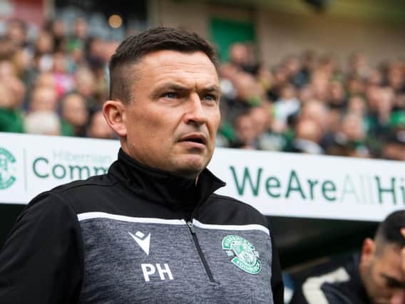 Hibs boss Paul Heckingbottom is under even more pressure after losing the first Edinburgh derby of the season. Pic: SNS