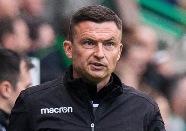 Hibs supporters have lost faith in Paul Heckingbottom.