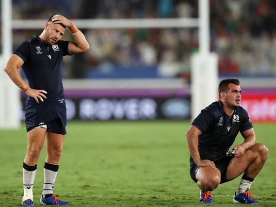 Scotland captain Stuart McInally, right, insists no-one is hurting more than the players while scrum-half Ali Price is the latest injury concern. Picture: Getty Images