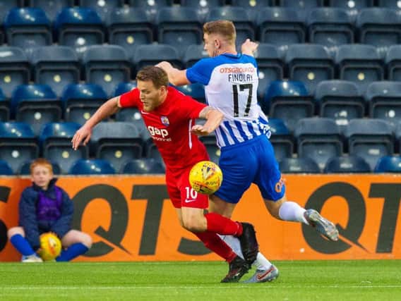 Jamie Insall playing against Kilmarnock for Connah's Quay Nomads. Picture: SNS