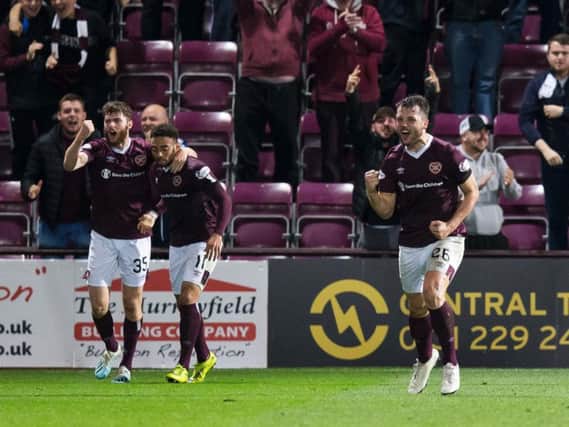 Hearts recorded a penalty shoot-out win against Aberdeen. Picture: SNS