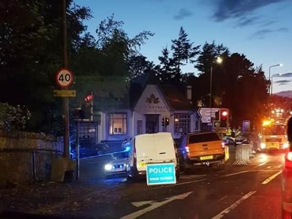 The scene at Fairmilehead this evening. Pic: Ste Mansfield/Edinburgh Crime and Breaking Incidents Facebook group.
