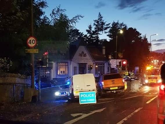 The scene of the crash at Biggar Road (Photo: Ste Mansfield/Edinburgh Crime and Breaking Incidents Facebook group.)
