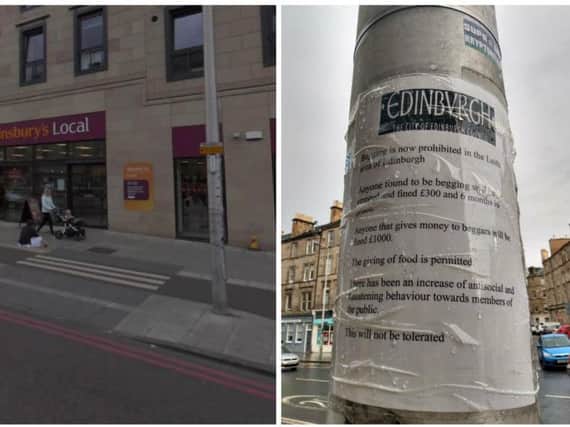 The notice outside of Sainsbury's in Leith Walk. Pic: David Goldberg/Google Maps