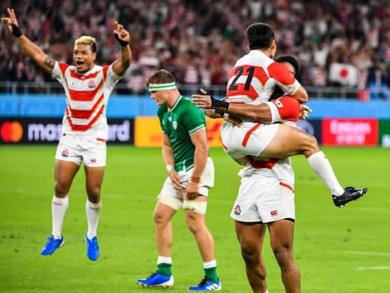 Japan's momentous win over Ireland moved them up to eighth in the world rankings, knocking Scotland down to ninth. Picture: Getty Images