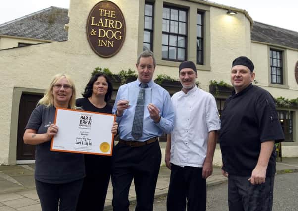 Some of the Laird & Dog team - (LtoR) Pamela Philip, Sharon MacNab, Adam Bolton, David Cameron & Colin Furness. Pic Lisa Ferguson 07/10/2019
