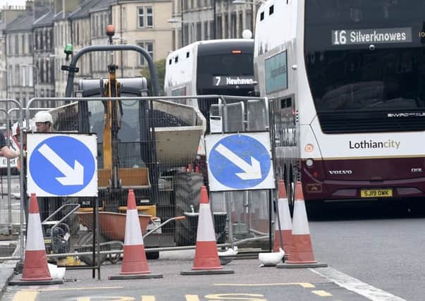 Roadworks can pose a major obstacle to disabled people. Picture: Lisa Ferguson