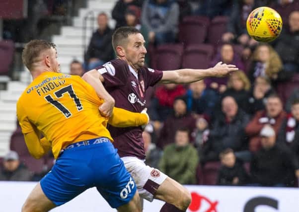 Steven MacLean tries to find an equaliser for Hearts against Kilmarnock. Pic: SNS