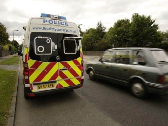 Most speeders are caught with van-based and roadside cameras