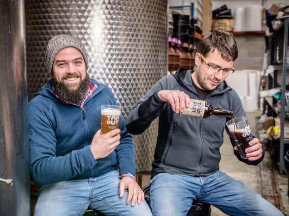 German brewers Andi Scheib (left) and Michael Hopert run Top Out Brewery in Loanhead. Picture: contributed.