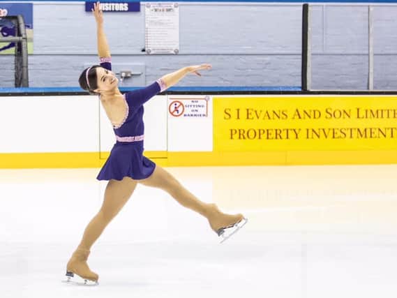 Skater Katie Powell trains at Murrayfield Ice Rink.