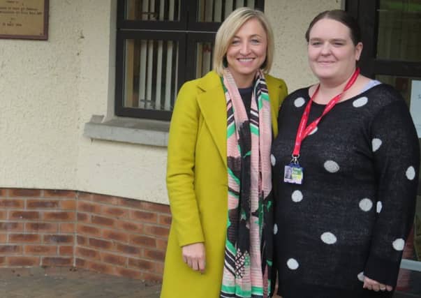 Scots Corner manager Diane Janczyk with Gina Clark, the community development worker with the Army's Welfare Service.