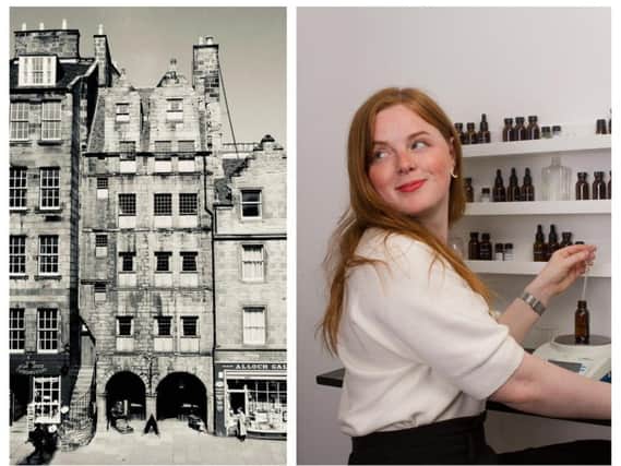 Scent specialist Clara Weale (right) is working at Gladstone's Land, a 17th Century tenement on Edinburgh's Royal Mile, to fill the property with the smells of the day and offer visitors a fully immersive experience. PIC: NTS/Contributed.