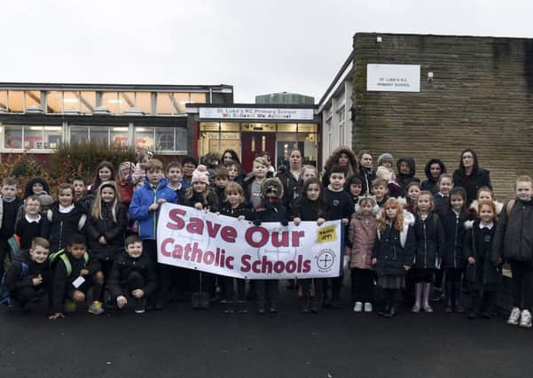 Children and parents at St Luke's are worried the school will close. Photo by Lisa Ferguson.