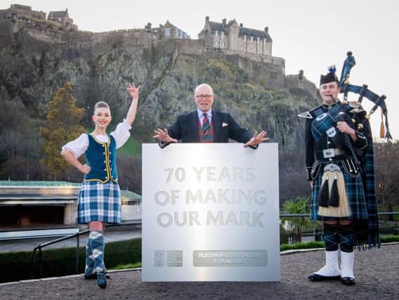 Brigadier David Allfrey visited Princes Street Gardens to launch ticket sales for the 70th edition of the Royal Edinburgh Military Tattoo.