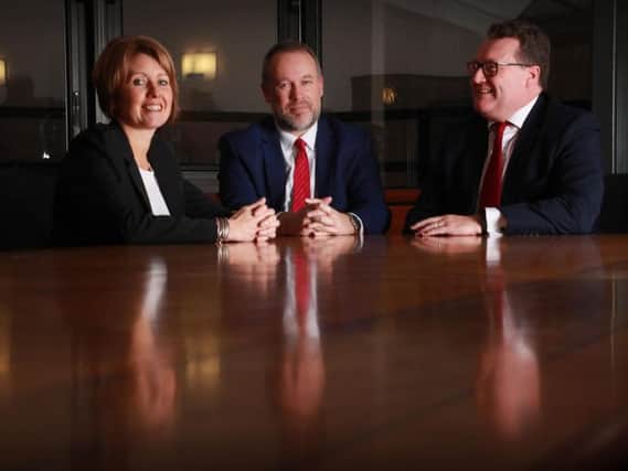 Susanne Godfrey, Bruce Farquhar and Murray McCall of Anderson Strathern. Picture: Stewart Attwood