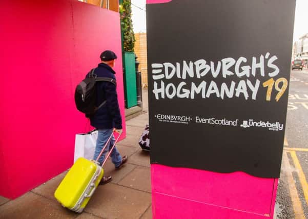 Street signs herald the forthcoming Edinburgh Hogmanay (Picture: Scott Louden)