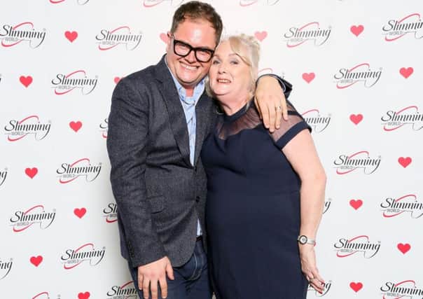 Helen Anderson, who runs a Slimming World group at Dalkeith Rugby Football Club, Dalkeith was delighted to get a chance to meet Alan Carr.