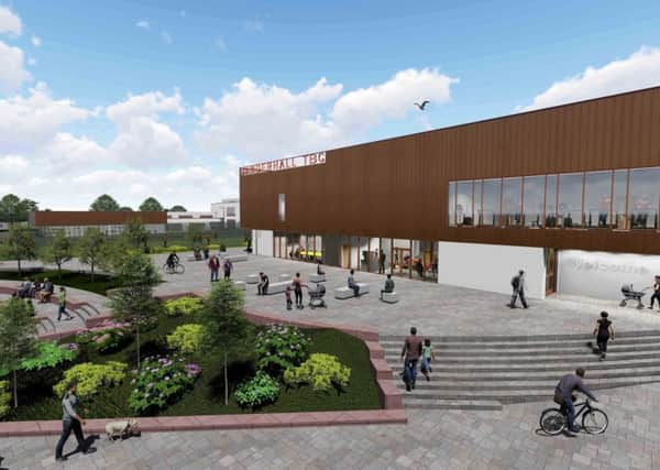 An artist's impression of the planned hub at Danderhall.