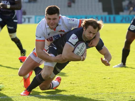 Edinburgh will head to Bordeaux again in the European Challenge Cup quarter-finals. They lost 32-17 in France earlier this month. Picture: Getty Images