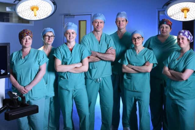 The surgical team, with Versius, at the Western General Hospital (Photo: NHS Lothian)