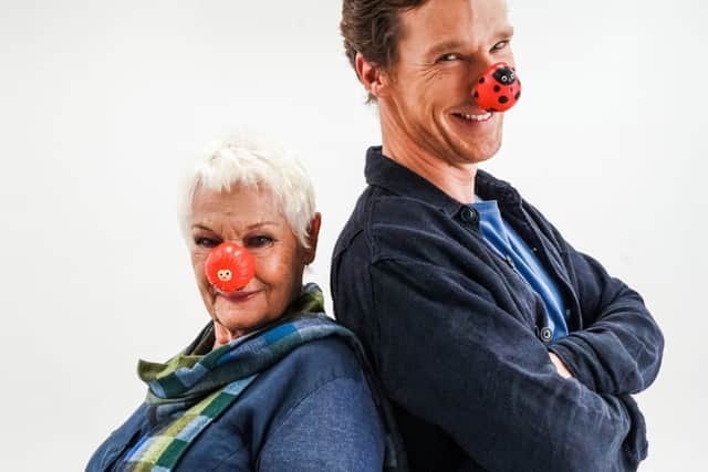 Dame Judi Dench and Benedict Cumberbatch have launched this year’s Red Nose Day fundraising campaign (Photo: Jacqui Black/Comic Relief)